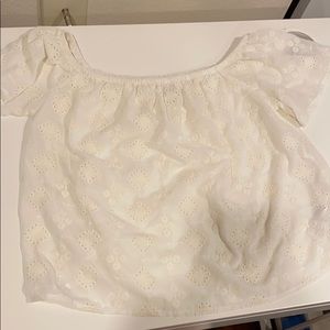 Forever 21 Off the shoulder beige/white size S
